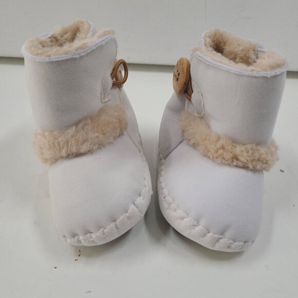 Jonbaem Newborn Baby Boys Girls Snow Winter Boots  White - Picture 4 of 8
